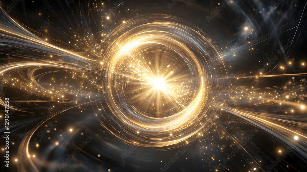 Poster computer generated image of a colorful spiral design with abstract patterns and bright colors