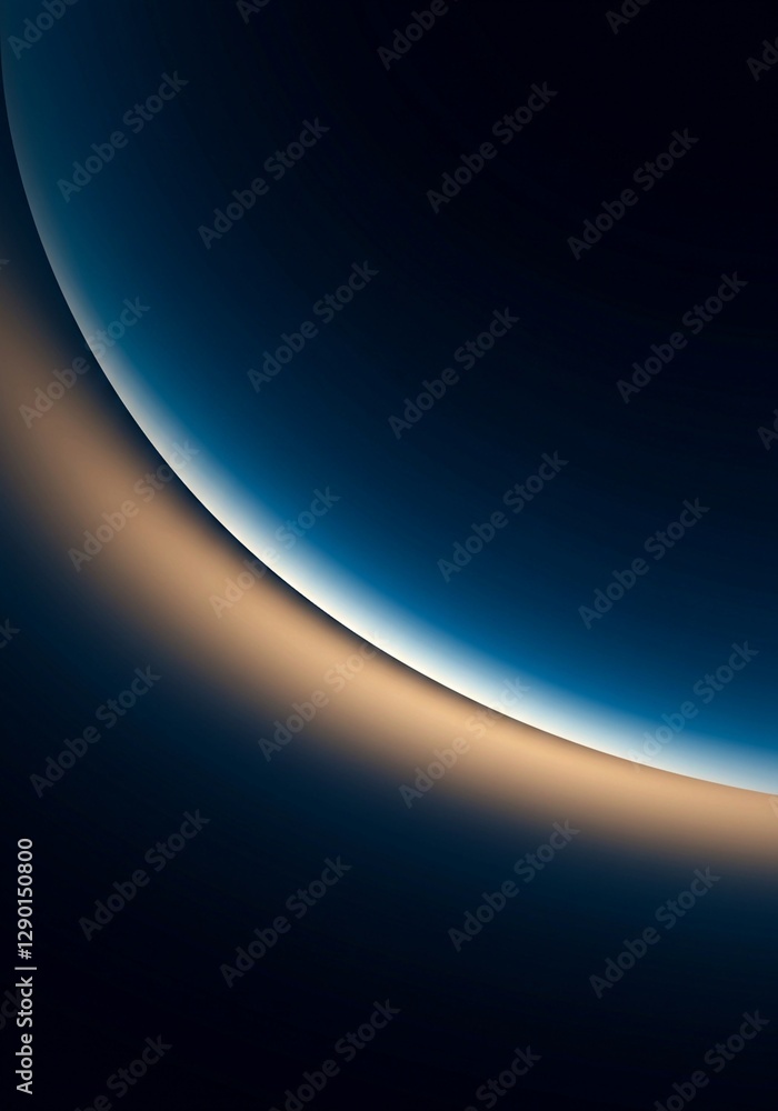 Poster blue wave lines with a translucent effect flow across a deep blue background, creating a dynamic abs