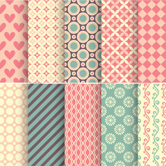 seamless pattern texture design set vector 