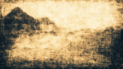 Obraz premium Abstract Mountain Silhouette Projected on Textured Canvas Background.
