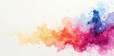 Obraz premium Crisp, heavy weight, bright white watercolor sheet, paper background, minimal, art supply