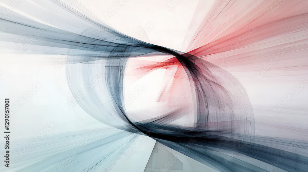 Poster abstract digital transformation scene featuring flowing lines and colors