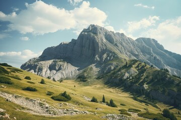 Mountain nature wilderness landscape.