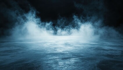Obraz premium Mysterious Frozen Landscape at Night