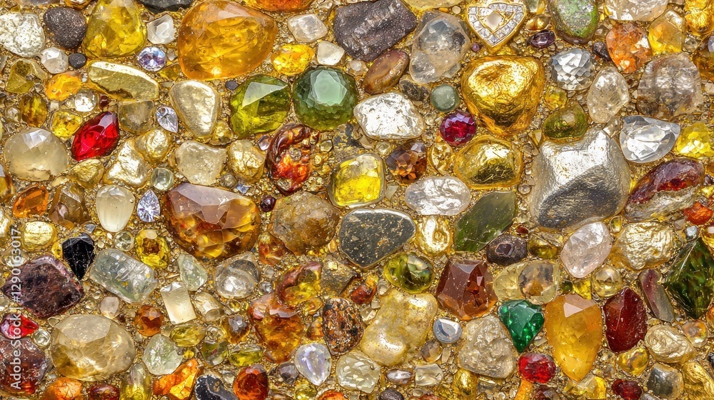 Aufkleber captivating close up of colorful gemstones and precious stones creating a rich texture and sparkling