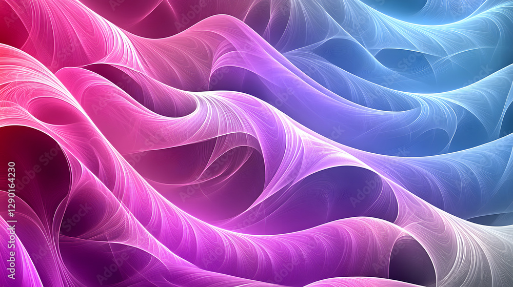 Poster abstract background featuring colorful waves in a smooth flowing design with vibrant hues and soft g