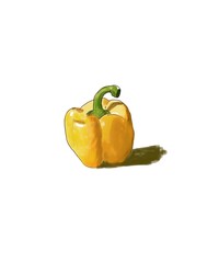 yellow bell pepper digital water color