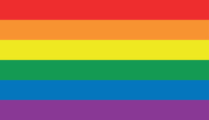 Rainbow LGBTQ Pride Flag in Vibrant Colors Representing Diversity and Equality