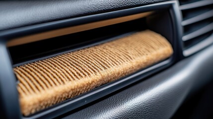 A visual comparison of fresh and clogged car AC filters.
