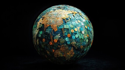 Colorful Abstract Sphere Mosaic Pattern Texture