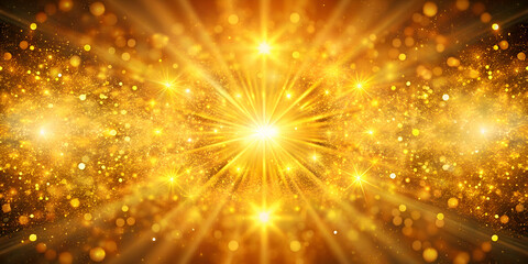 Fototapeta premium Golden Light Abstract Background with Sparkling Texture