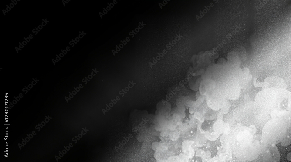 Poster ethereal clouds abstract background with contrasting dark and light space