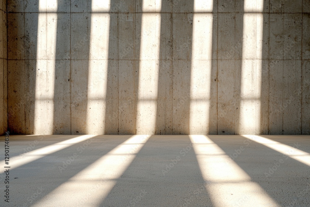 Aufkleber concrete interior with radiant light streaks creating a serene mood a perfect representation of simp