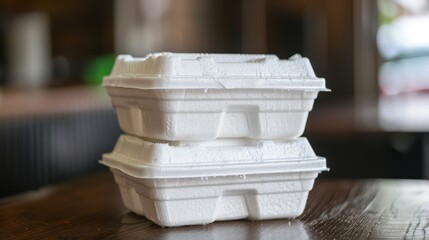 Styrofoam Containers: Lightweight and effective for keeping food hot or cold, these disposable containers are often used but raise environmental concerns due to their long decomposition time.
