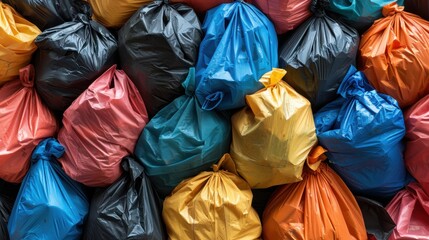 Trash Bags: Practical for disposing of trash in homes, offices, and public spaces, available in multiple sizes and materials for efficient waste management.
