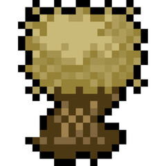 Pixel art autumn tree icon.