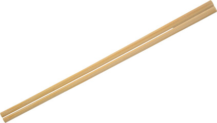 wooden chopsticks isolated on white background