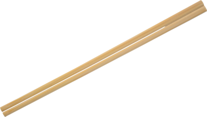 wooden chopsticks isolated on white background