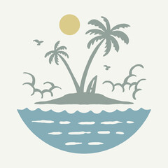 Fototapeta premium Surfing Island