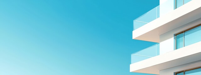 A tall building with a blue sky in the background