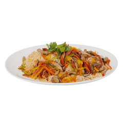Culinary delight stir-fried noodles