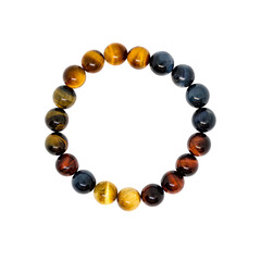 Close-up of tiger eye bracelet studio