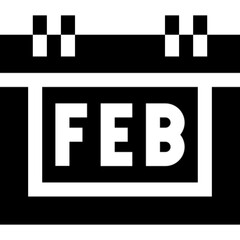 Flat vector icon of a calendar date, symbolizing scheduling, time, events, or deadlines. Clean and minimal design ideal for apps, planners, websites, reminders, booking systems, and business interface