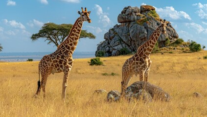Obraz premium Giraffes in the African Savanna
