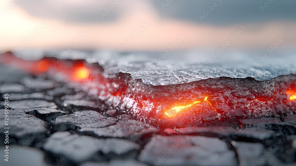 Poster 3d rendering of the damaged skin layers healing and regenerating from a burn injury. the image shows