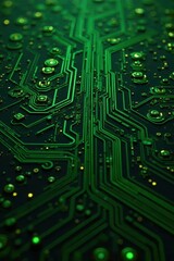 Dark green circuit board texture, abstract tech design, abstract, design, geometric