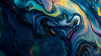 texture with shifting hues of blue, green, and purple resembling oil on water 