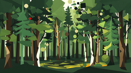 abstract background with trees