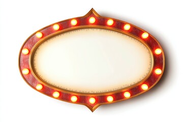 This is a vintage style sign with glowing light bulbs