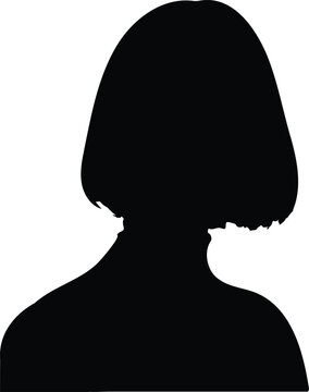 recommend clip art: Female Silhouette Avatar short hair Anonymous Woman Profile Icon