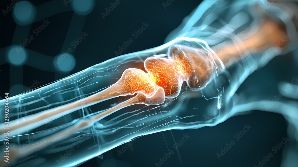 Poster heat sensor imaging visualizing skin temperature variations for medical diagnostics and healthcare m
