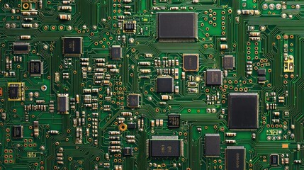 Close-up of a Complex Circuit Board