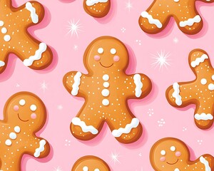 Christmas Gingerbread Men Pattern