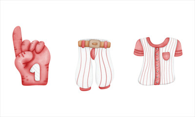 MLB baseball watercolors set