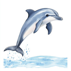 Minimalist Image of a Dolphin Leaping Out of the Water Capturing the Grace and Freedom of Marine Life in a Serene Ocean Setting Perfect for Nature and Wildlife Enthusiasts