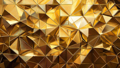黄金の幾何学模様のデザイン背景。Golden geometric pattern design background.
