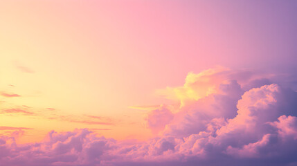 Obraz premium sky background transitioning from deep orange to soft purple with subtle cloud textures 