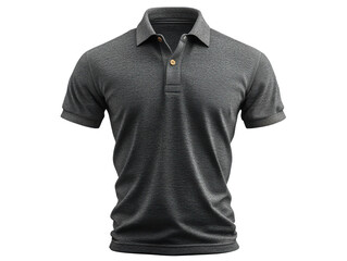 stylish gray polo shirt with classic collar and short sleeves, perfect for casual wear