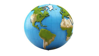 Fototapeta premium earth globe isolated on white