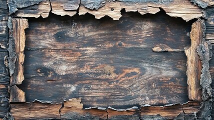 Textured Rustic Wooden Frame Background