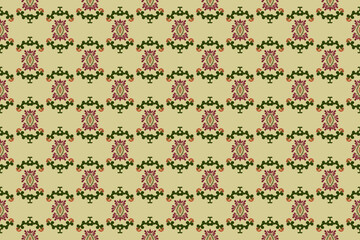 seamless Thai style floral pattern