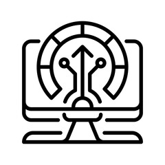 Bandwidth line icon. Universal creative premium symbol. Vector sign icon logo template. Vector illustration