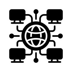 Wide Area Network line icon. Universal creative premium symbol. Vector sign icon logo template. Vector illustration