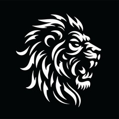 The lion symbolizes strength, leadership, and confidence. The logo features a bold, golden lion head with sharp edges, representing authority and dominance. The use of black and gold enhances its prem