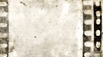 Filmstrip edges showing age and wear on faded background.