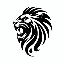 The lion symbolizes strength, leadership, and confidence. The logo features a bold, golden lion head with sharp edges, representing authority and dominance. The use of black and gold enhances its prem